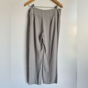 Eileen Fisher Women Small 100% Silk Wide Leg Relaxed Fit Dress Pant Gray Luxury